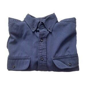 American Outpost Button Down Shirt Men's Navy Blue Utility Sz Medium 100% Cotton
